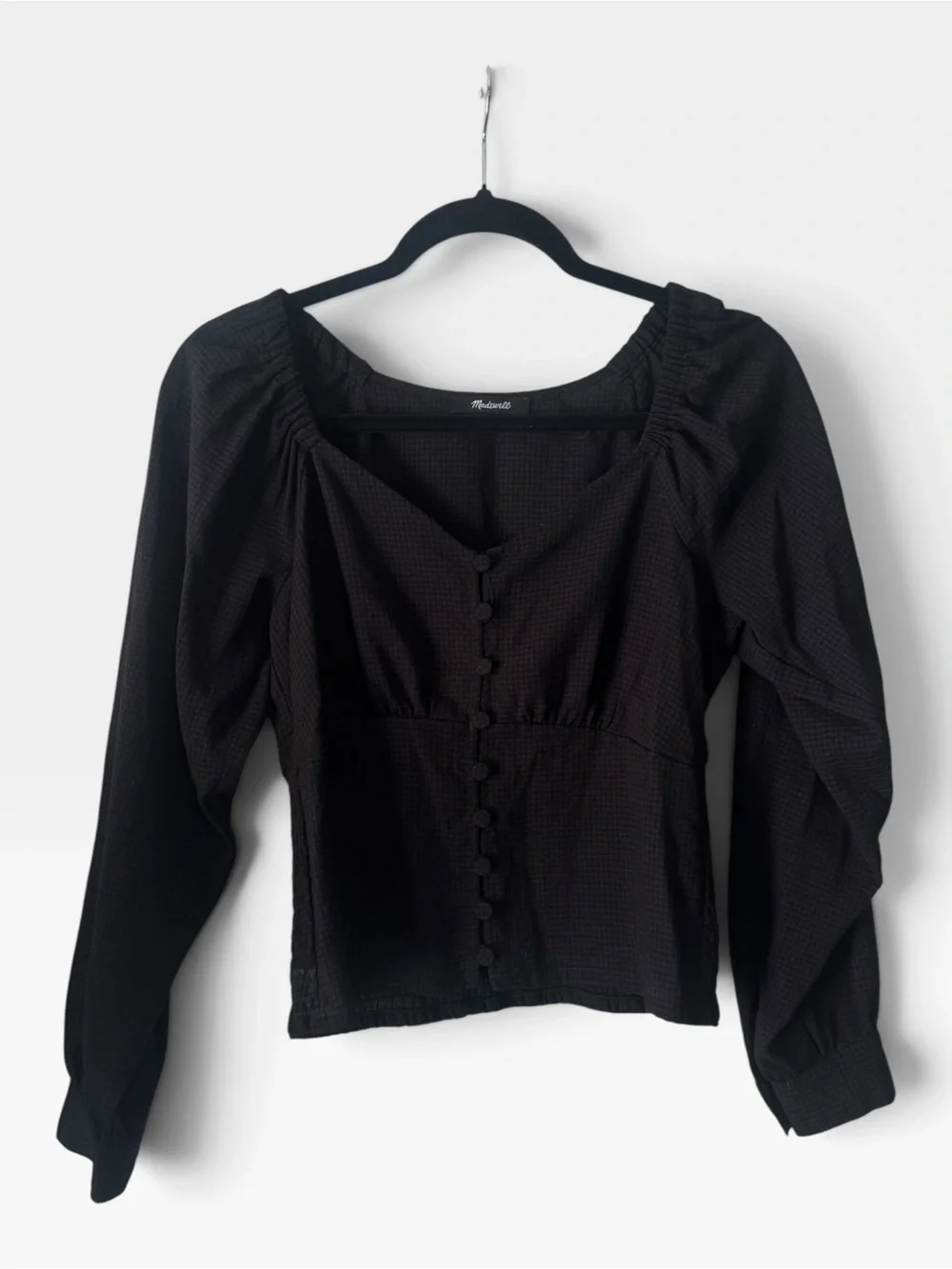 Madewell Preston Puff Sleeve Top, XS